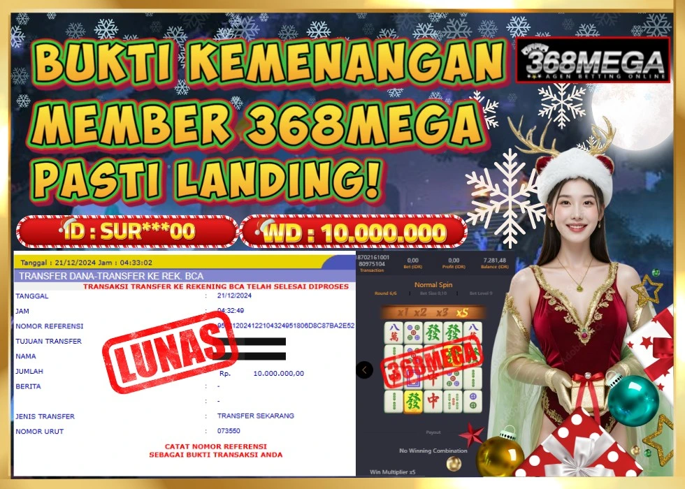 368MEGA JACKPOT Rp 10.000.000 - LUNAS!!!
