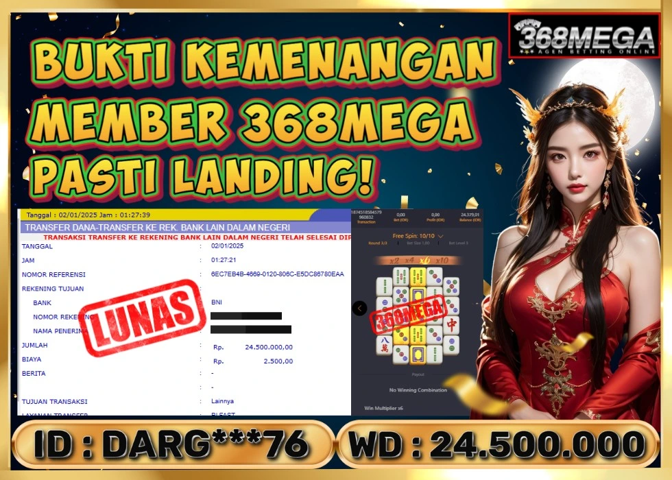 368MEGA JACKPOT Rp 24.500.000 - LUNAS!!!