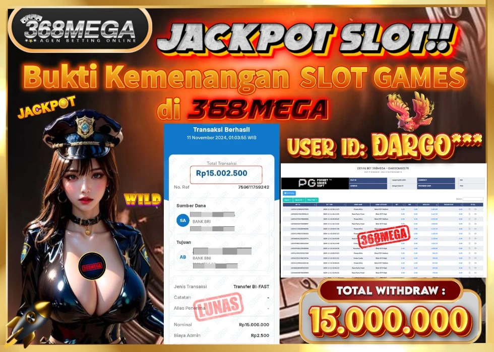 368MEGA JACKPOT Rp 15.000.000 - LUNAS!!!