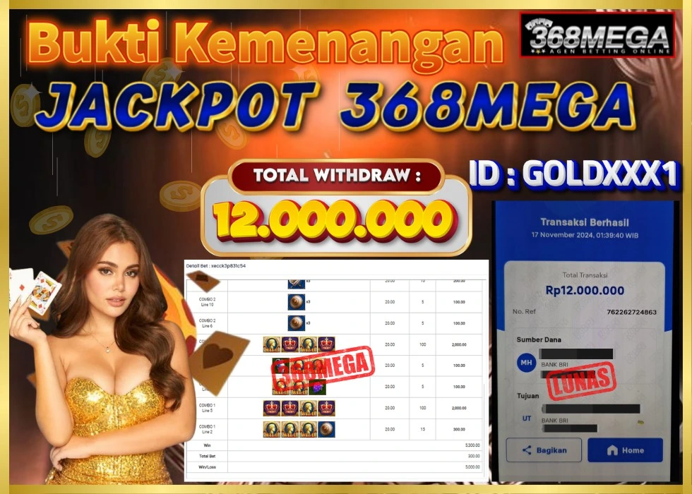 368MEGA JACKPOT Rp 12.000.000 - LUNAS!!!