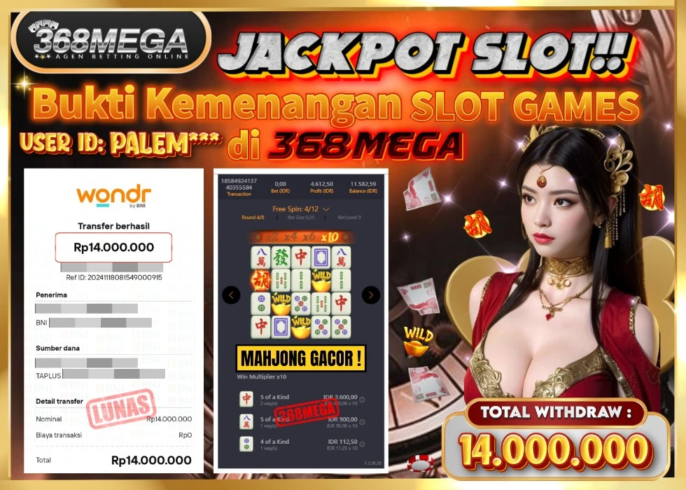 368MEGA JACKPOT Rp 14.000.000 - LUNAS!!!