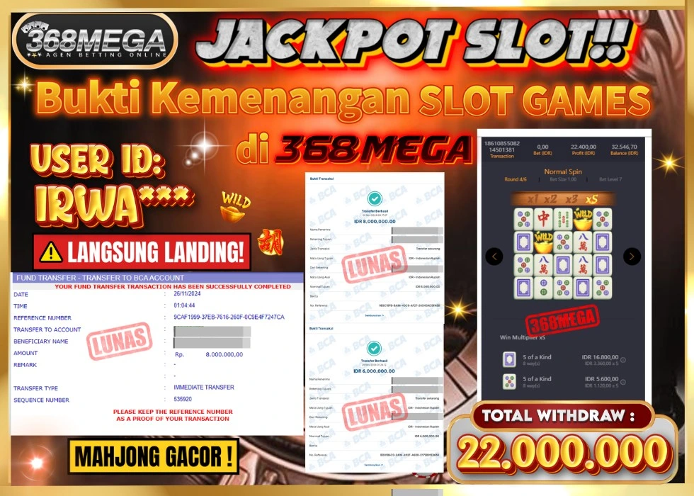 368MEGA JACKPOT Rp 22.000.000 - LUNAS!!!