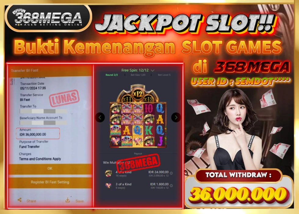 368MEGA JACKPOT Rp 36.000.000 - LUNAS!!!